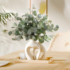 Zormon White Vases for Decor, Heart Shaped Ceramic Vase Set of 2, Nordic Heart Shaped Vases, Minimalist Decorative Vase for Table Centerpiece Wedding Dining Living Room Office House Decoration