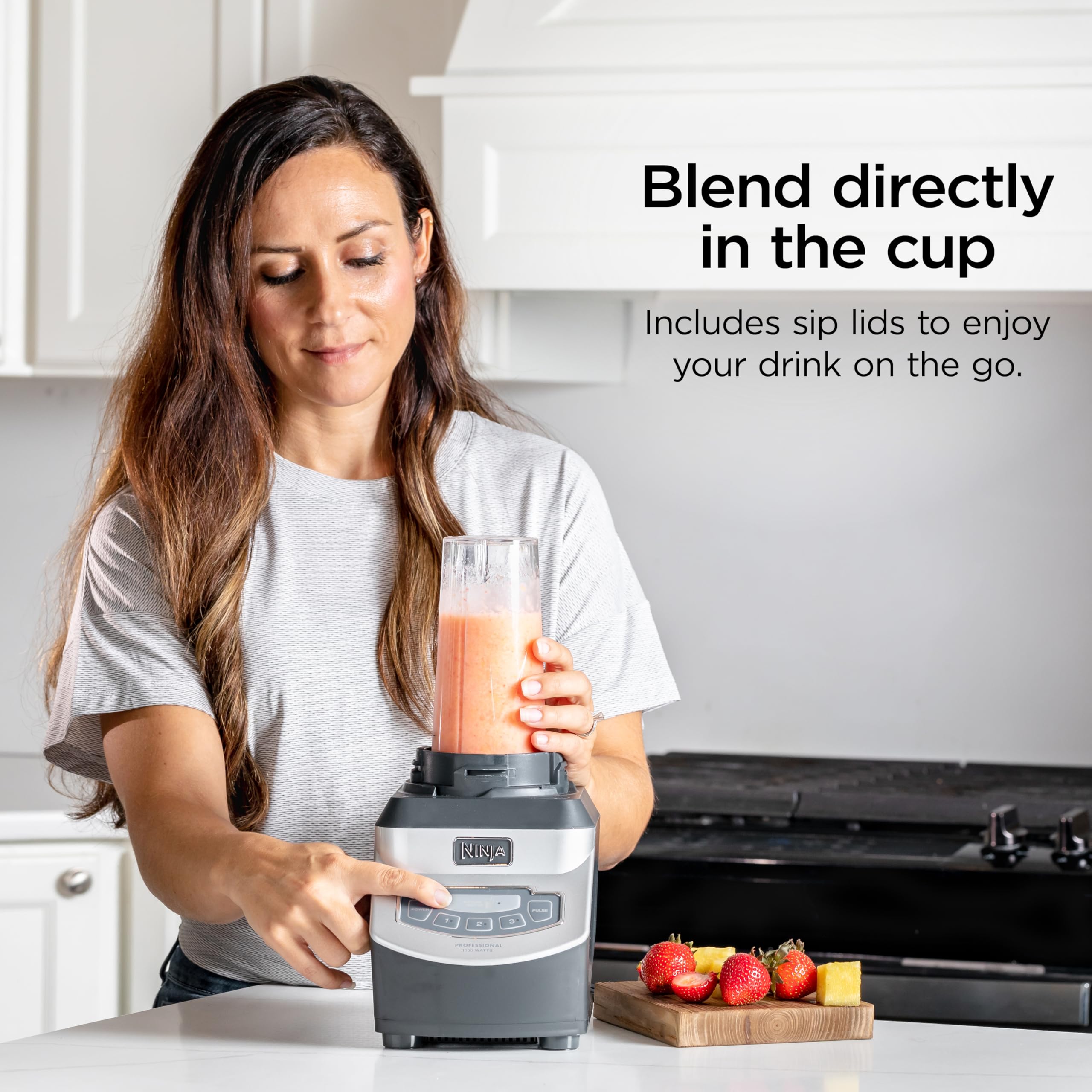 Ninja Kitchen System | All-in-One Food Processor & Blender for Smoothies | Includes Pitcher, (2) 16 oz. To-Go Cups & 8-Cup Bowl | Makes Salsa, Dough, Shakes, & Frozen Drinks | 1500W | Black | BL770