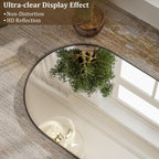 HARRITPURE 64"x21" Arched Full Length Mirror Floor Mirrors with Aluminum Alloy Frame Free-Standing Wall Mounted or Leaning Large Bedroom Dressing Mirror Modern & Contemporary Decor for Home,Black