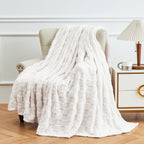 Aganear Fleece Throw Blanket - Cozy Soft Lightweight Fuzzy Throw Blanket for Women Portable Throw Blankets for Couch, Warm Present for Birthday, Christmas, Halloween, Housewarming(50"x60", Khaki)