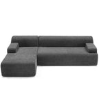 108” Modular Sectional Sofa, Cloud Sectional Couch with Deep Seat, Modern Modular L-Shape Sofa Couch with Chaise,Upholstered Boneless Couches for Living Room Bedroom (Beige, Left Facing Chaise)