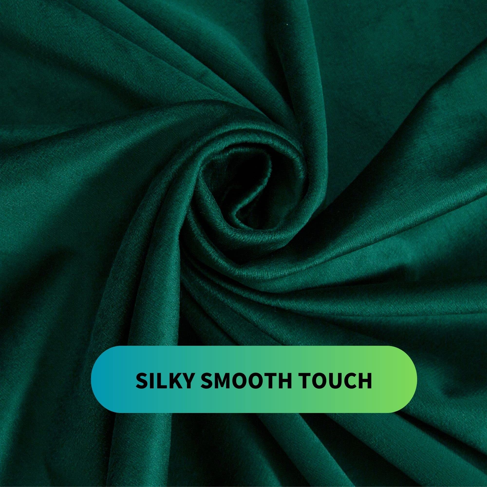 Emerald Green Velvet Curtains 84 inches Long Luxury 80% Blackout Curtains for Bedroom Living Room,Thermal Insulated Super Soft Window Drapes Rod Pocket & Back Tab, 52" W x 84" L, 2 Panels