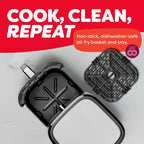 Instant Pot 6QT VORTEX Plus Air Fryer, 6-in-1, Air Fry, Broil, Dehydrate, Crisp, Roast, Reheat, Bake, Dishwasher-Safe Airfryer basket, from the Makers of Instant Pot, Stainless Steel