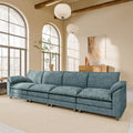 JUMMICO 40" Chaise Lounge Chair for Single Comfy Upholstered Deep Seat Reading Arm Chair Clould Couch for Living Room, Apartment Office, Small Spaces (Dark Blue-3, Single Sofa)