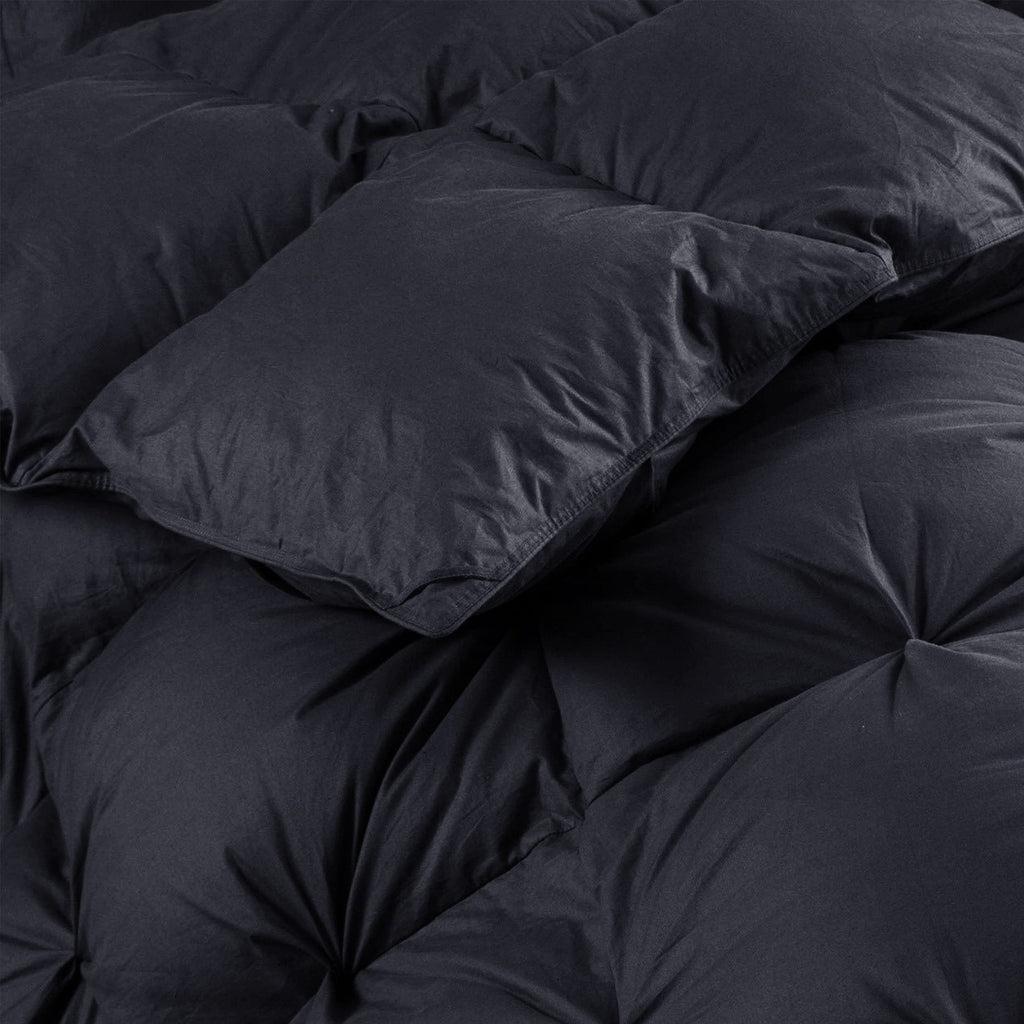 Luxurious White Solid Heavy Weight, Palatial King Size Goose Feathers Down Comforter for Winter Weather, 120 X 98 inches, Premium Baffle Box, 100% Egyptian Cotton Cover, 95 oz. Fill Weight