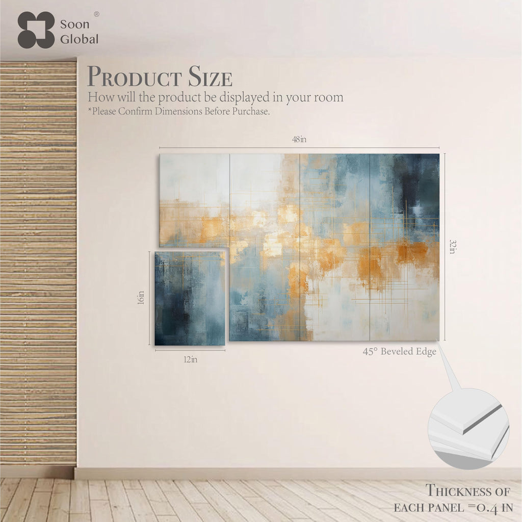 Soon Global Acoustical Wall Panels, 6-Piece 23.62 X 23.62 Inches Art Acoustic Panels, Decorative Acoustic Panels, Acoustic Wall Panels, Sound Absorbing Wall Art, Arcadian Vortex