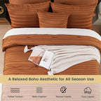 NEXHOME PRO Tufted Boho Comforter Set King, 8 Piece Bed in a Bag, Ultra Soft Brushed Microfiber All-in-One Bedding, Lightweight All Season Comforter, Machine Washable, Sage Green