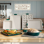 Country Kitchen Nonstick Stackable Bakeware Set - Durable, Easy Release Baking Set- 22 Pc. Includes Silicone Muffin Cups