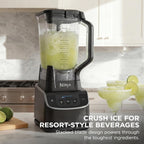 Ninja Professional Blender 2.0 | Smoothie Maker, Drink Mixer, Grinder, Ice Crusher | Total Crushing Technology, Auto-iQ Program, 1200W Power, XL 72-oz. Pitcher | Dark Grey | BR201AMZ