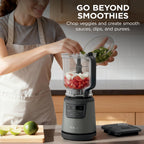 Ninja Kitchen System | All-in-One Food Processor & Blender for Smoothies | Includes Pitcher, (2) 16 oz. To-Go Cups & 8-Cup Bowl | Makes Salsa, Dough, Shakes, & Frozen Drinks | 1500W | Black | BL770