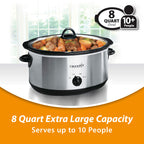 Crock-Pot 7-Quart Manual Slow Cooker, Family Size Serves 8+ People & Fits 6-lb Roast, Removable Stoneware with Warming Setting, Dishwasher Safe for Easy Cleanup, Turquoise