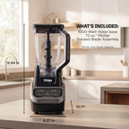 Ninja Professional Blender 2.0 | Smoothie Maker, Drink Mixer, Grinder, Ice Crusher | Total Crushing Technology, Auto-iQ Program, 1200W Power, XL 72-oz. Pitcher | Dark Grey | BR201AMZ