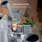 Ninja NeverClog Cold Press Juicer | Powerful Electric Slow Masticating Juicer with Pulp Control | XL Capacity | 24 oz. Juice Jug & 36 oz. Pulp Container | Dishwasher Safe | Navy | 150W | JC151NV