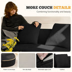 126" Curved Modular Sectional Sofa, Modern Boneless Couches for Living Room,No Assembly Required Cloud Couch,Brown Corduroy Fabric,1 PCS