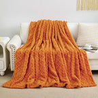 Aganear Fleece Throw Blanket - Cozy Soft Lightweight Fuzzy Throw Blanket for Women Portable Throw Blankets for Couch, Warm Present for Birthday, Christmas, Halloween, Housewarming(50"x60", Khaki)