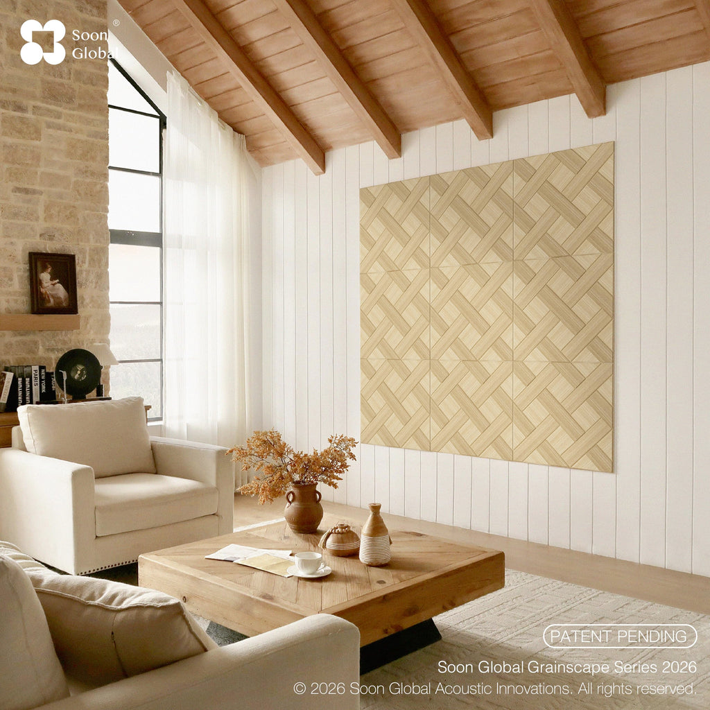 Soon Global Acoustical Wall Panels, 6-Piece 23.62 X 23.62 Inches Art Acoustic Panels, Decorative Acoustic Panels, Acoustic Wall Panels, Sound Absorbing Wall Art, Arcadian Vortex