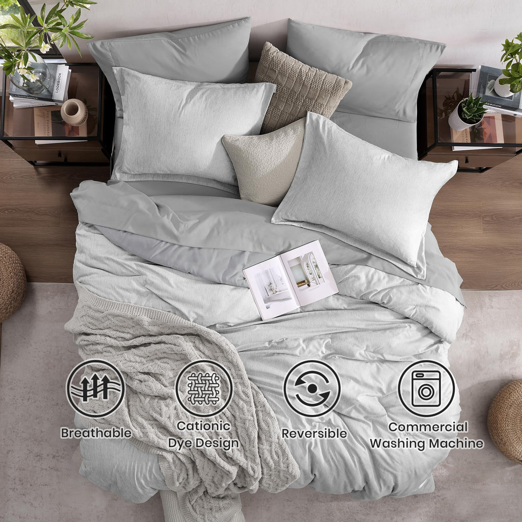 Monbix Queen Comforter Set - 7 Pieces Cationic Dyeing Autumn Leaf Bed in a Bag Queen Bedding Sets with Comforter, Sheets, Pillowcases & Shams, Reversible Bedding Comforters Sets