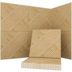 Soon Global Acoustical Wall Panels, 6-Piece 23.62 X 23.62 Inches Art Acoustic Panels, Decorative Acoustic Panels, Acoustic Wall Panels, Sound Absorbing Wall Art, Arcadian Vortex