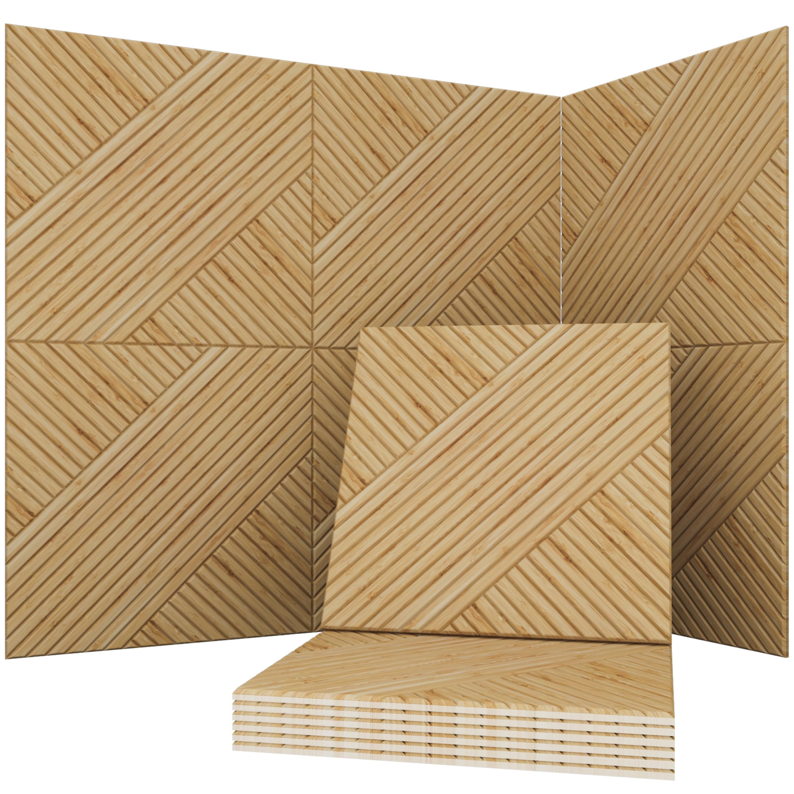 Soon Global Acoustical Wall Panels, 6-Piece 23.62 X 23.62 Inches Art Acoustic Panels, Decorative Acoustic Panels, Acoustic Wall Panels, Sound Absorbing Wall Art, Arcadian Vortex