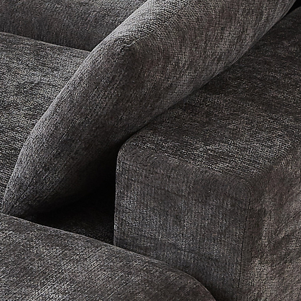 98.4-Inch Oversized Boneless Cloud Couches Deep Seat Foam Sofa Couch with 2 Round Toss Pillows, Luxury Corduroy Upholstered 3 Seat Tufted Loveseat, Cloud Sofa in a Box