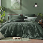 Monbix Queen Comforter Set - 7 Pieces Cationic Dyeing Autumn Leaf Bed in a Bag Queen Bedding Sets with Comforter, Sheets, Pillowcases & Shams, Reversible Bedding Comforters Sets