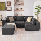 108” Modular Sectional Sofa, Cloud Sectional Couch with Deep Seat, Modern Modular L-Shape Sofa Couch with Chaise,Upholstered Boneless Couches for Living Room Bedroom (Beige, Left Facing Chaise)