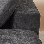 98.4-Inch Oversized Boneless Cloud Couches Deep Seat Foam Sofa Couch with 2 Round Toss Pillows, Luxury Corduroy Upholstered 3 Seat Tufted Loveseat, Cloud Sofa in a Box