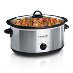 Crock-Pot 7-Quart Manual Slow Cooker, Family Size Serves 8+ People & Fits 6-lb Roast, Removable Stoneware with Warming Setting, Dishwasher Safe for Easy Cleanup, Turquoise