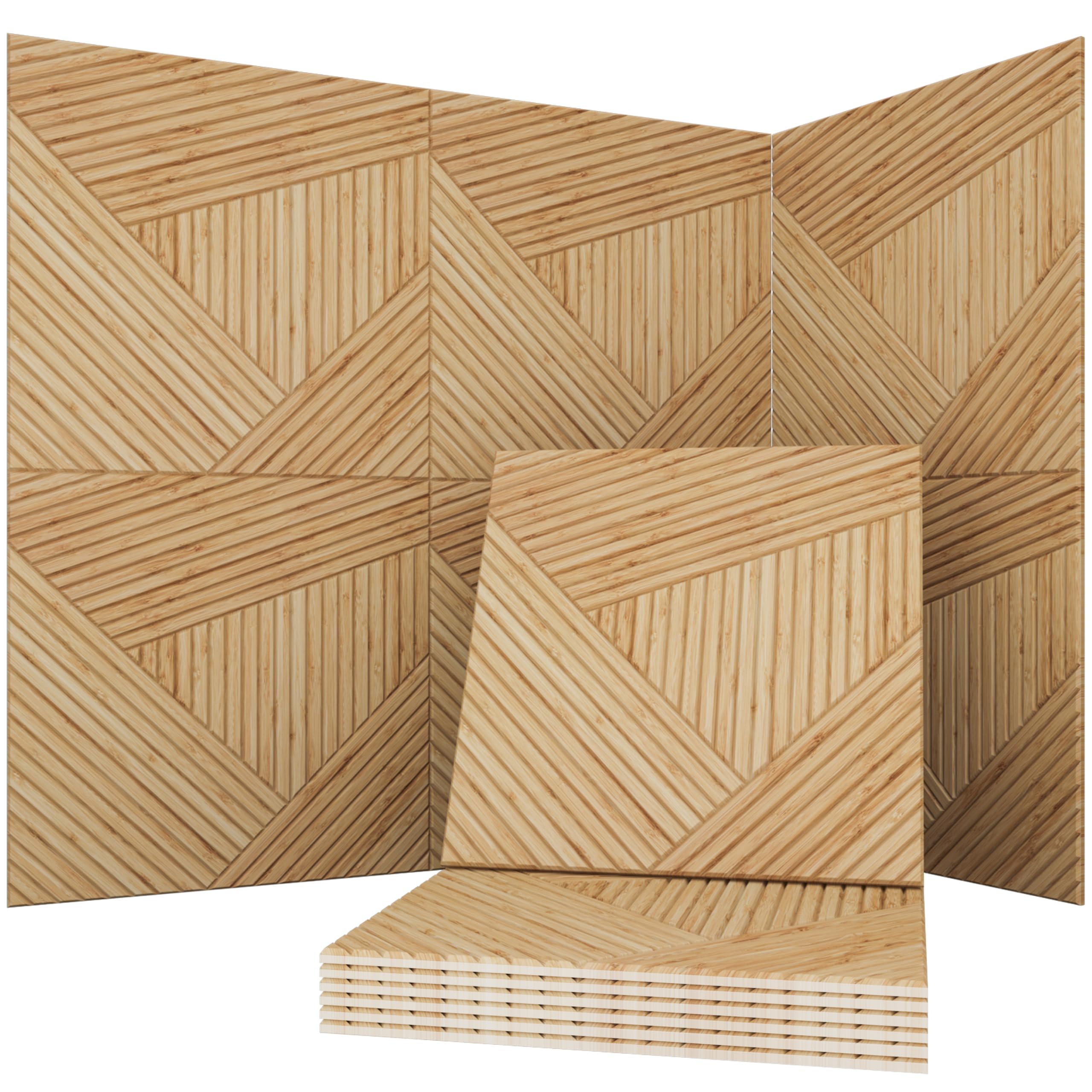Soon Global Acoustical Wall Panels, 6-Piece 23.62 X 23.62 Inches Art Acoustic Panels, Decorative Acoustic Panels, Acoustic Wall Panels, Sound Absorbing Wall Art, Arcadian Vortex