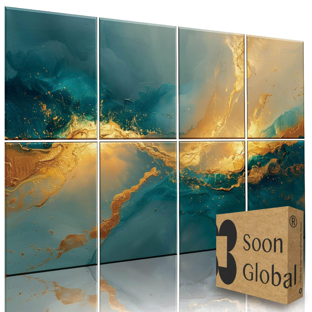 Soon Global Acoustical Wall Panels, 6-Piece 23.62 X 23.62 Inches Art Acoustic Panels, Decorative Acoustic Panels, Acoustic Wall Panels, Sound Absorbing Wall Art, Arcadian Vortex