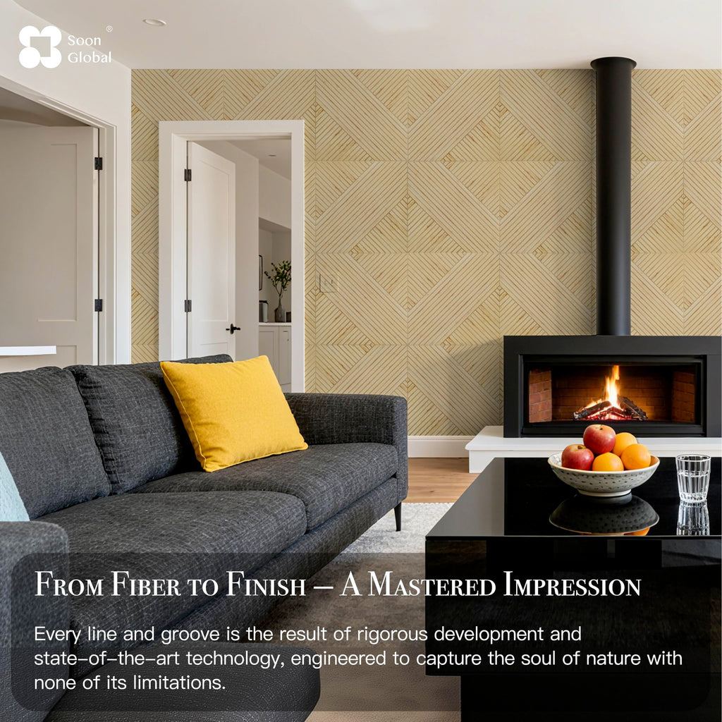 Soon Global Acoustical Wall Panels, 6-Piece 23.62 X 23.62 Inches Art Acoustic Panels, Decorative Acoustic Panels, Acoustic Wall Panels, Sound Absorbing Wall Art, Arcadian Vortex