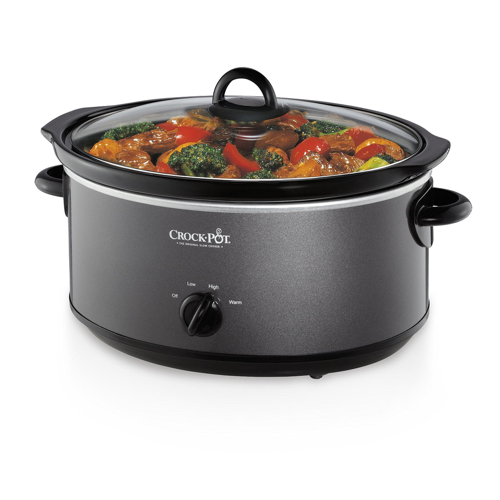 Crock-Pot 7-Quart Manual Slow Cooker, Family Size Serves 8+ People & Fits 6-lb Roast, Removable Stoneware with Warming Setting, Dishwasher Safe for Easy Cleanup, Turquoise