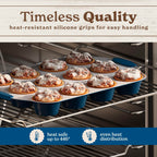 Country Kitchen Nonstick Stackable Bakeware Set - Durable, Easy Release Baking Set- 22 Pc. Includes Silicone Muffin Cups