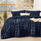 Bedsure Tufted Boho Comforter Set Queen Size - Green Boho Bed Set, GentleSoft™ 3 Pieces Farmhouse-Style Embroidery Bedding, Gifts for Woman, Soft Jacquard Queen Comforter for All Seasons