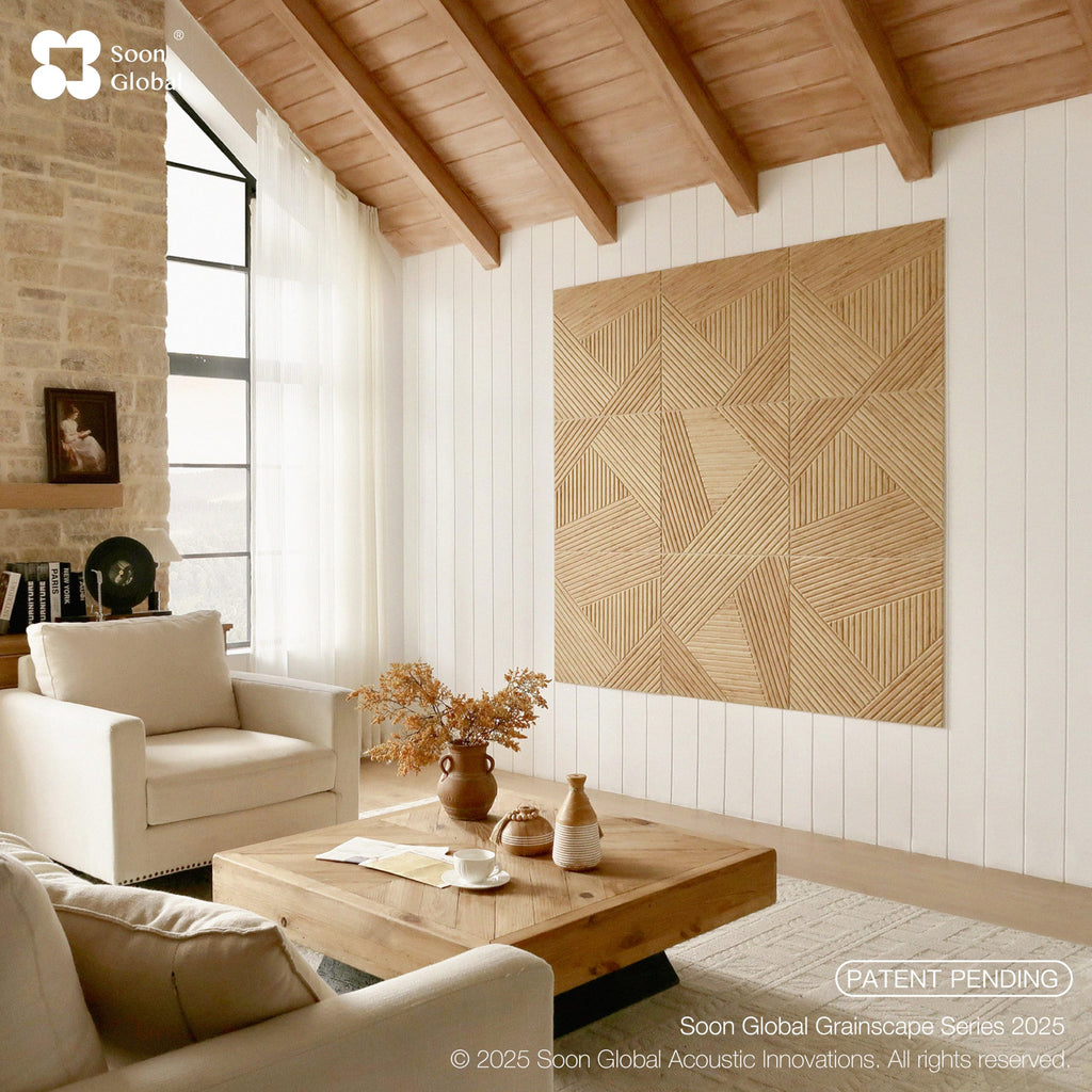 Soon Global Acoustical Wall Panels, 6-Piece 23.62 X 23.62 Inches Art Acoustic Panels, Decorative Acoustic Panels, Acoustic Wall Panels, Sound Absorbing Wall Art, Arcadian Vortex