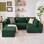 108” Modular Sectional Sofa, Cloud Sectional Couch with Deep Seat, Modern Modular L-Shape Sofa Couch with Chaise,Upholstered Boneless Couches for Living Room Bedroom (Beige, Left Facing Chaise)