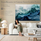 Soon Global Acoustical Wall Panels, 6-Piece 23.62 X 23.62 Inches Art Acoustic Panels, Decorative Acoustic Panels, Acoustic Wall Panels, Sound Absorbing Wall Art, Arcadian Vortex