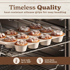 Country Kitchen Nonstick Stackable Bakeware Set - Durable, Easy Release Baking Set- 22 Pc. Includes Silicone Muffin Cups